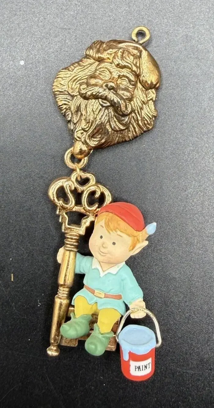 Enesco Santa's Key Man Ornament 2 Year Production No Box Rare -LO17